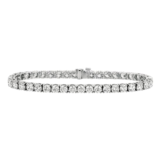 11.48 Total Carat Weight Round Brilliant Diamond Tennis Bracelet