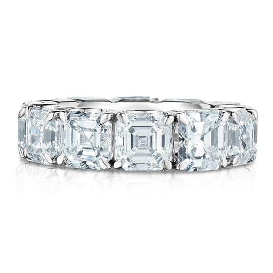 12 Carat Asscher Wedding Band