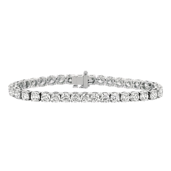 14.43 Total Carat Weight Round Brilliant Diamond Tennis Bracelet