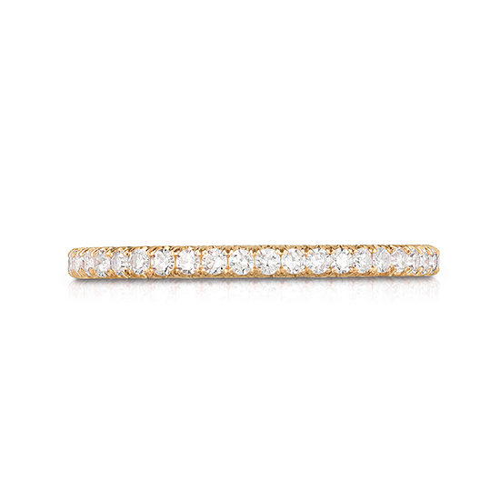 One Point Micro Pave Diamond Band 18K Rose Gold | Marisa Perry by Douglas Elliott