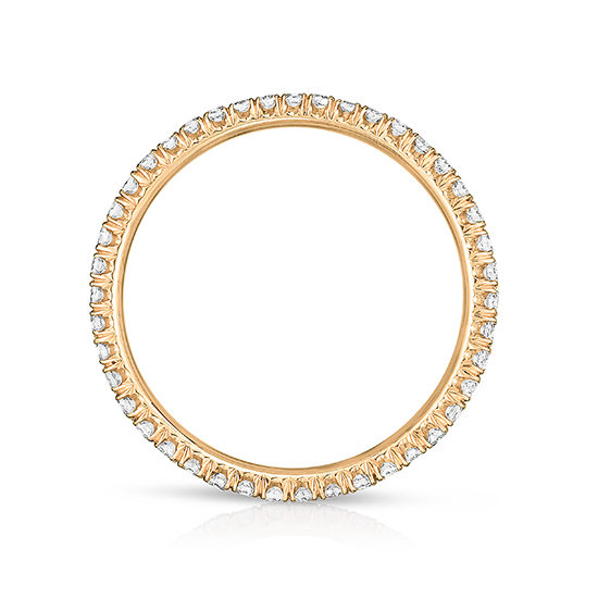 One Point Micro Pave Diamond Band 18K Rose Gold | Marisa Perry by Douglas Elliott