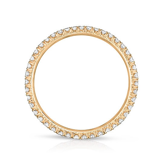 One Point Micro Pave Diamond Band 18K Rose Gold | Marisa Perry by Douglas Elliott