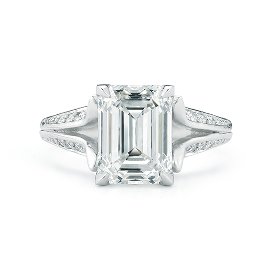 2.80 Carat Emerald Cut Vintage Swirl | Marisa Perry by Douglas Elliott