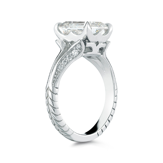 2.80 Carat Emerald Cut Vintage Swirl | Marisa Perry by Douglas Elliott