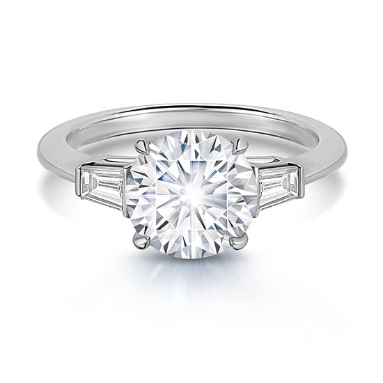 2.20 Carat Round Brilliant Diamond Three Stone Ring | Marisa Perry by Douglas Elliott