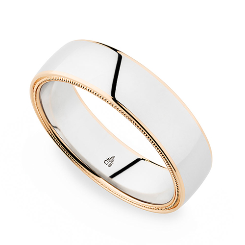 Christian Bauer Two Tone Band Platinum and 18K Rose Gold