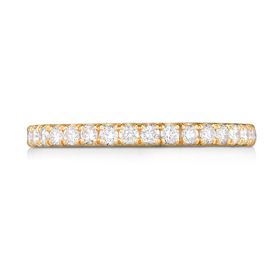 Two Point Diamond Micro Pave Eternity Band 18K Rose Gold | Marisa Perry by Douglas Elliott