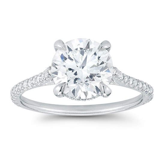 DE Round Brilliant Solitaire Setting with Shoulders | Marisa Perry by Douglas Elliott DE Round Brilliant Solitaire Setting with Shoulders | Marisa Perry by Douglas Elliott