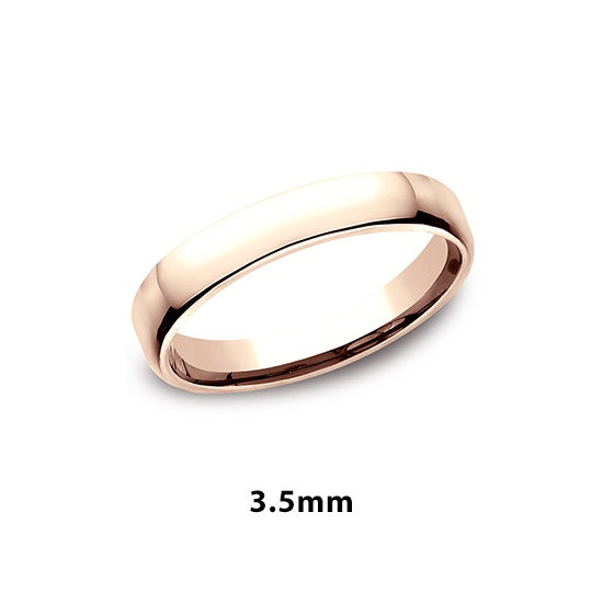 European Comfort Fit Band 14k Rose Gold