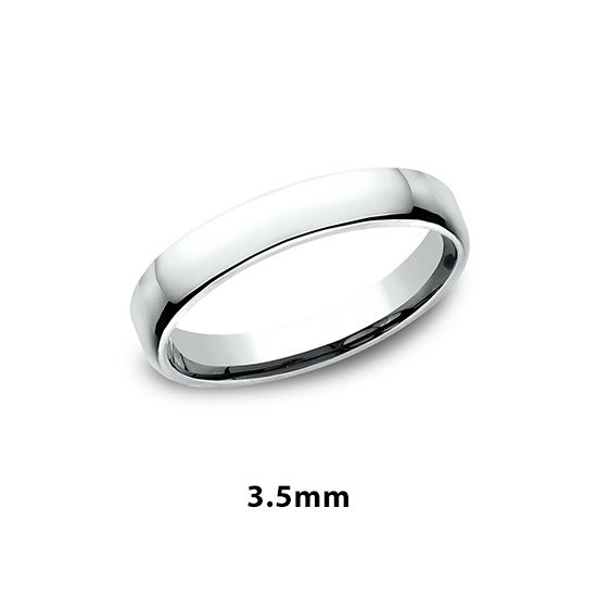 European Comfort Fit Band 14k White Gold