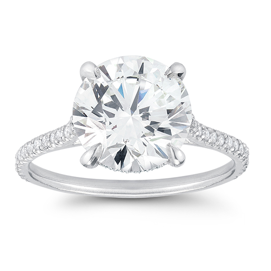DE Round Brilliant Solitaire Setting with Shoulders | Marisa Perry by Douglas Elliott DE Round Brilliant Solitaire Setting with Shoulders | Marisa Perry by Douglas Elliott