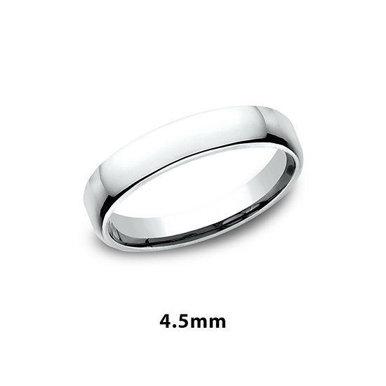 European Comfort Fit Band 14k White Gold