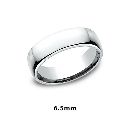 European Comfort Fit Band 14k White Gold