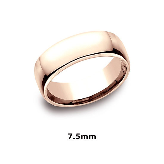 European Comfort Fit Band 14k Rose Gold