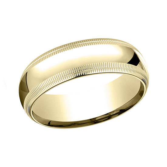 Double Milgrain Comfort Fit Band 14k Yellow Gold