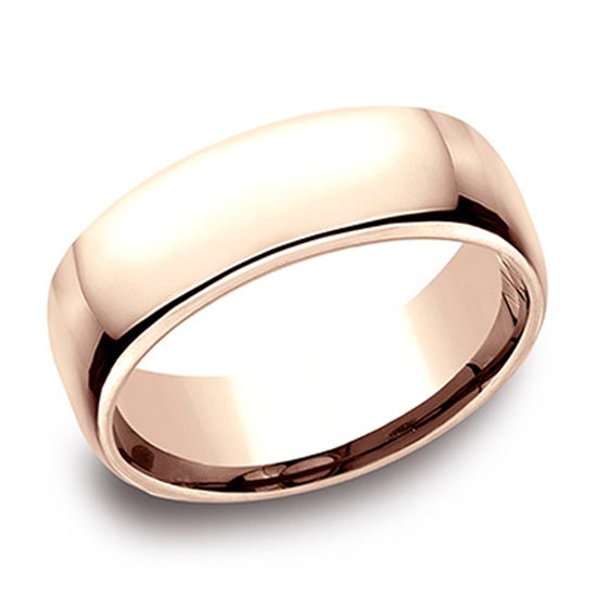 European Comfort Fit Band 14k Rose Gold