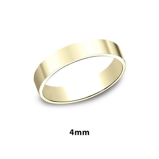 Flat Plain Band 14k Yellow Gold