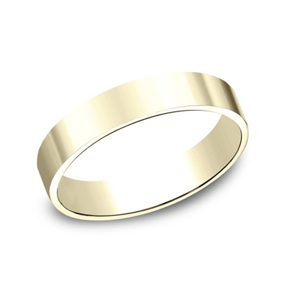 Flat Plain Band 14k Yellow Gold