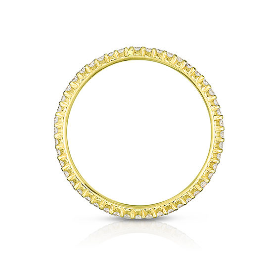 Half Point Micro Pave Diamond Band 18K Yellow Gold | Marisa Perry by Douglas Elliott