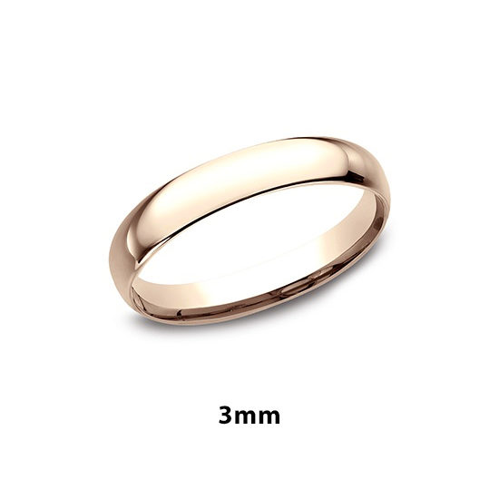 Low Dome Comfort Fit 14k Rose Gold