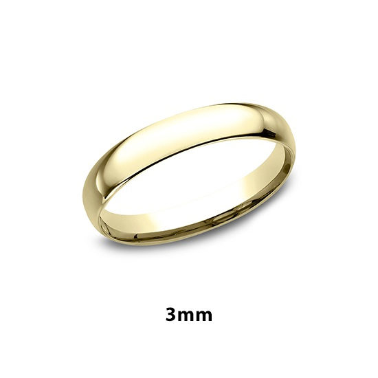 Low Dome Comfort Fit 18k Yellow Gold