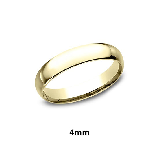 Low Dome Comfort Fit 18k Yellow Gold