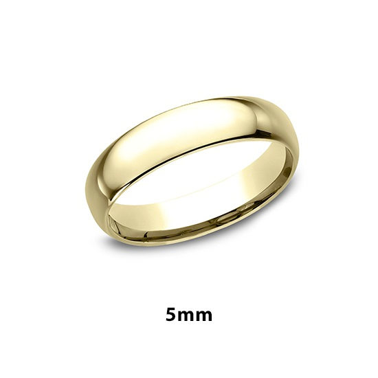 Low Dome Comfort Fit 18k Yellow Gold