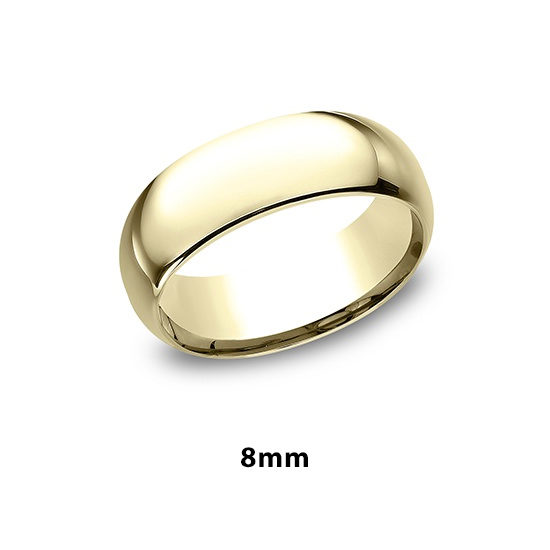 Low Dome Comfort Fit 18k Yellow Gold