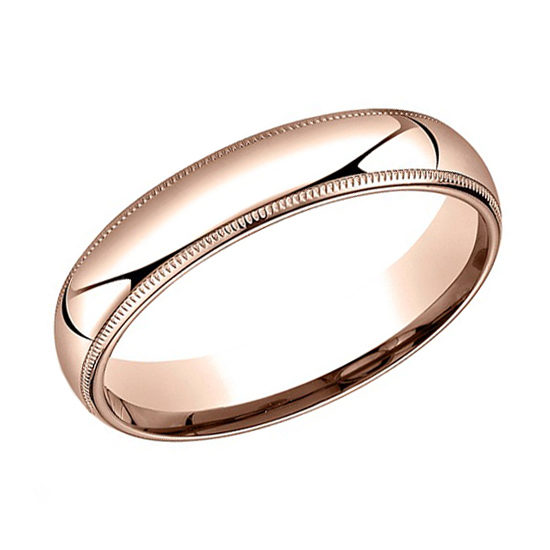 Milgrain Comfort Fit Band 14k Rose Gold