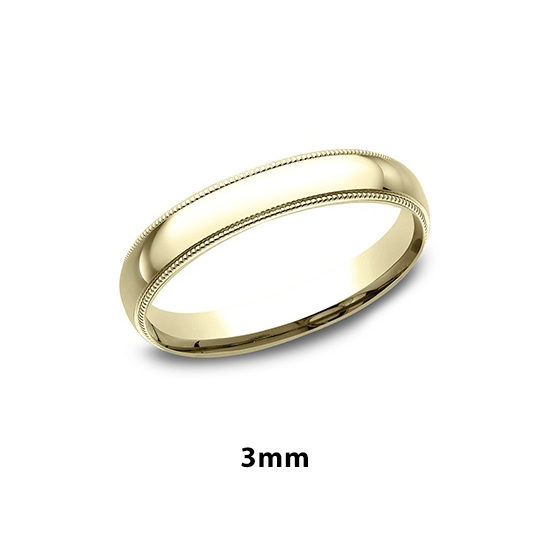 Milgrain Comfort Fit Band 14k Yellow Gold