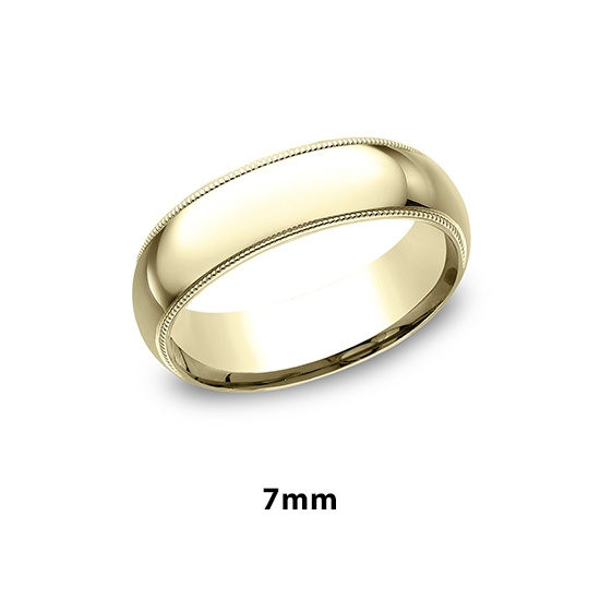 Milgrain Comfort Fit Band 14k Yellow Gold