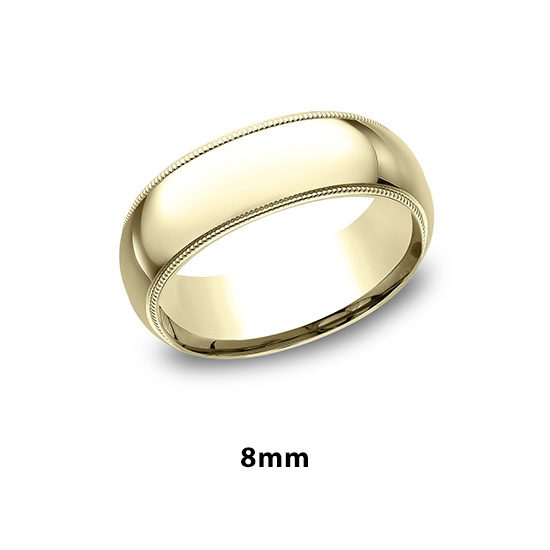 Milgrain Comfort Fit Band 14k Yellow Gold