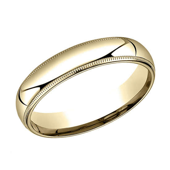 Milgrain Comfort Fit Band 14k Yellow Gold