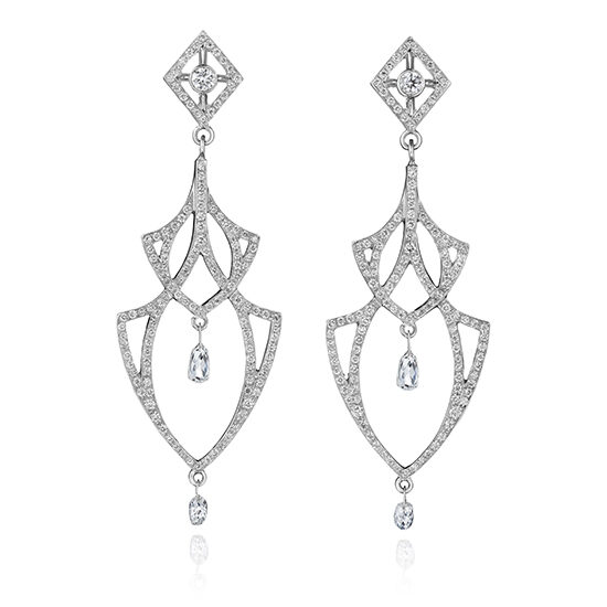 Rock & Roll Princess Earrings 18k White Gold