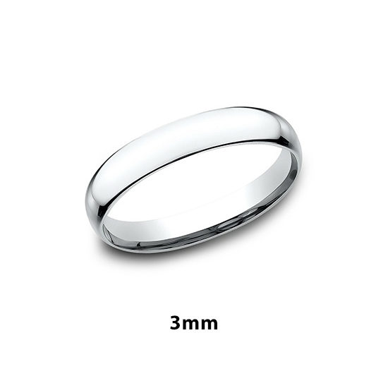 Super Light Comfort Fit Band 14K White Gold