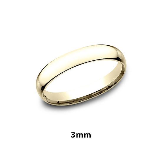 Super Light Comfort Fit Band 14K Yellow Gold