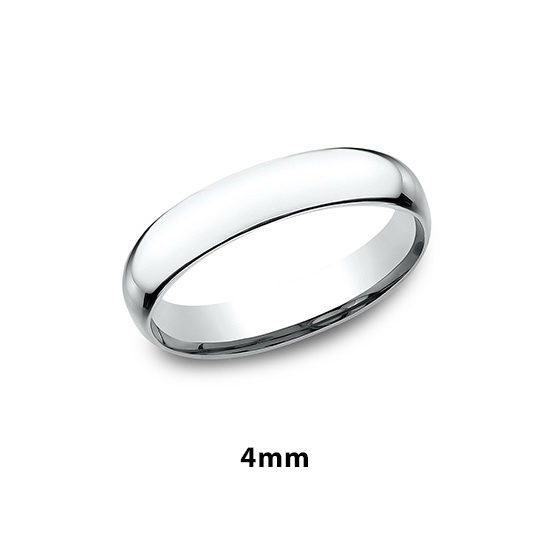 Super Light Comfort Fit Band 14K White Gold