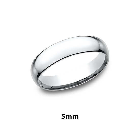 Super Light Comfort Fit Band 14K White Gold