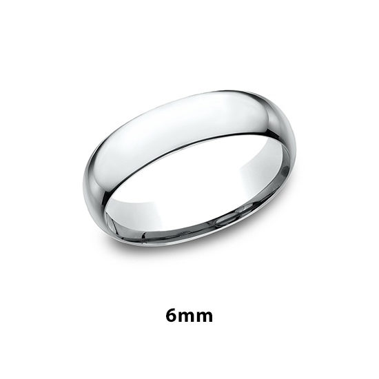 Super Light Comfort Fit Band 14K White Gold