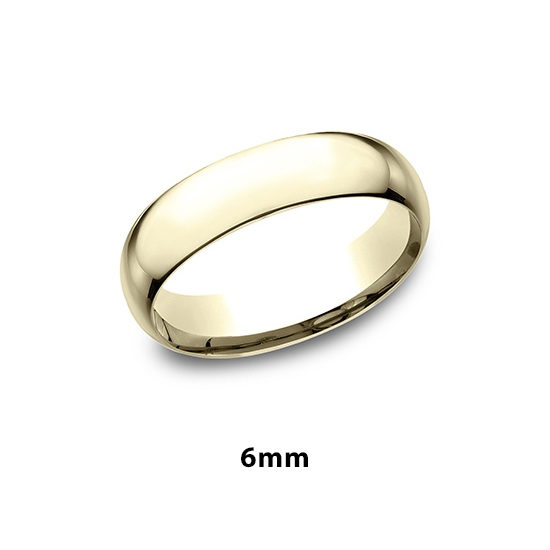 Super Light Comfort Fit Band 14K Yellow Gold