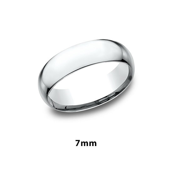 Super Light Comfort Fit Band 14K White Gold