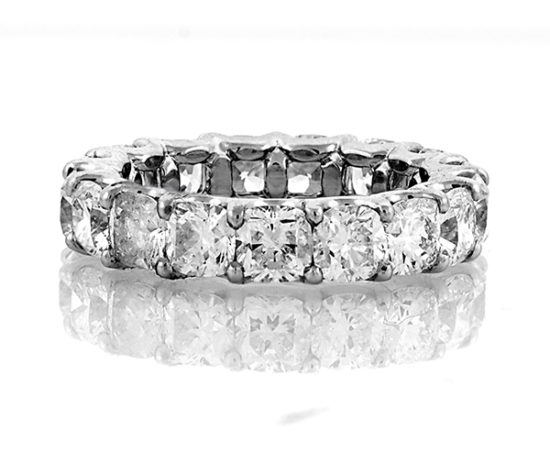 5.66 Carat Cushion Cut Eternity Band