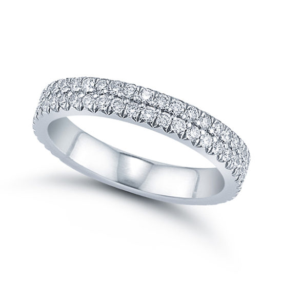 Double Row Micro Pave Band