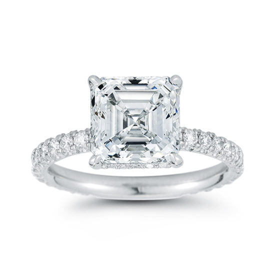 The DE Asscher Cut Diamond Solitaire | Marisa Perry by Douglas Elliott