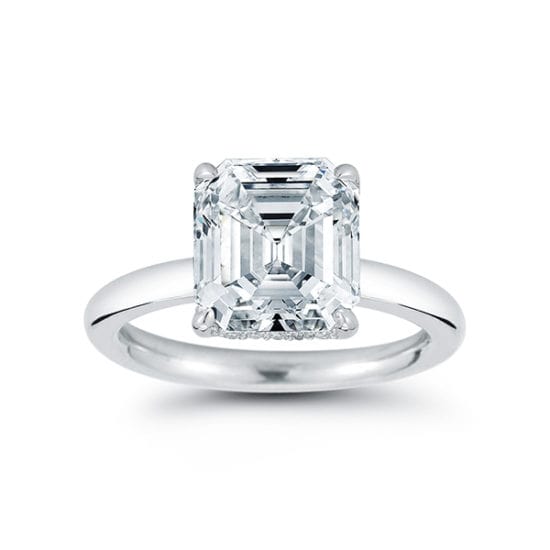 The DE Asscher Cut Solitaire | Marisa Perry by Douglas Elliott