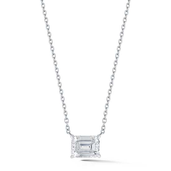 Emerald Cut Diamond Pendant