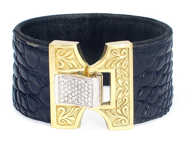 Gold Marrakesh Croco Cuff