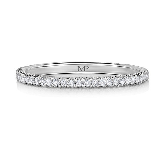 Half Point Diamond Micro Pave Band Platinum | Marisa Perry by Douglas Elliott