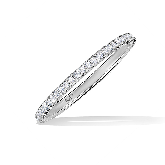 Half Point Diamond Micro Pave Band Platinum | Marisa Perry by Douglas Elliott