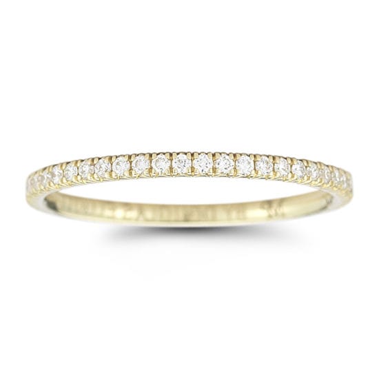 Half Point Micro Pave Diamond Band 18K Yellow Gold | Marisa Perry by Douglas Elliott